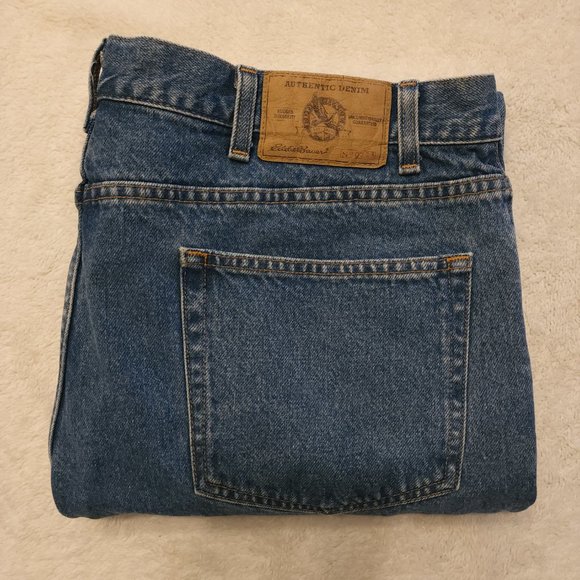Men's Vintage EDDIE BAUER Relaxed Fit Authentic Denim Style No. 0223 Size 42x34 - Picture 1 of 9